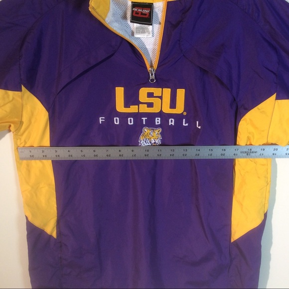 LSU Tigers Purple Quarter Zip Windbreaker Louisiana State University Pullover - Picture 2 of 6